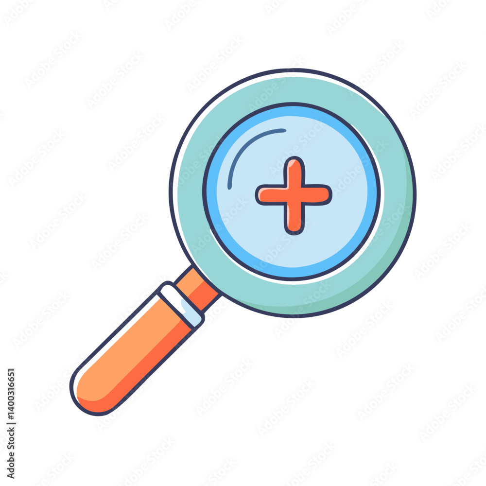 Fototapeta premium magnifying glass icon, magnifying glass vector illustration-simple illustration of magnifying glass, perfect for magnifying glass logos and icons