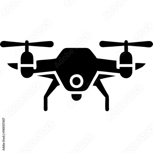 Creative Drone Illustration | Detailed Quadcopter Flying Device Vector Design

