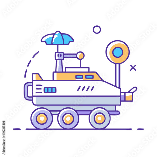 mars rover icon, mars rover vector illustration-simple illustration of mars rover, perfect for mars rover logos and icons
