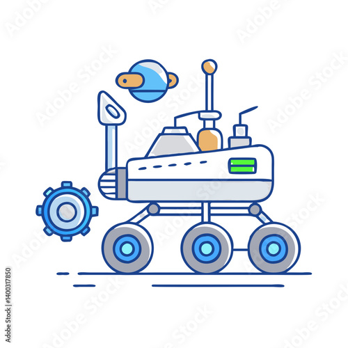 mars rover icon, mars rover vector illustration-simple illustration of mars rover, perfect for mars rover logos and icons