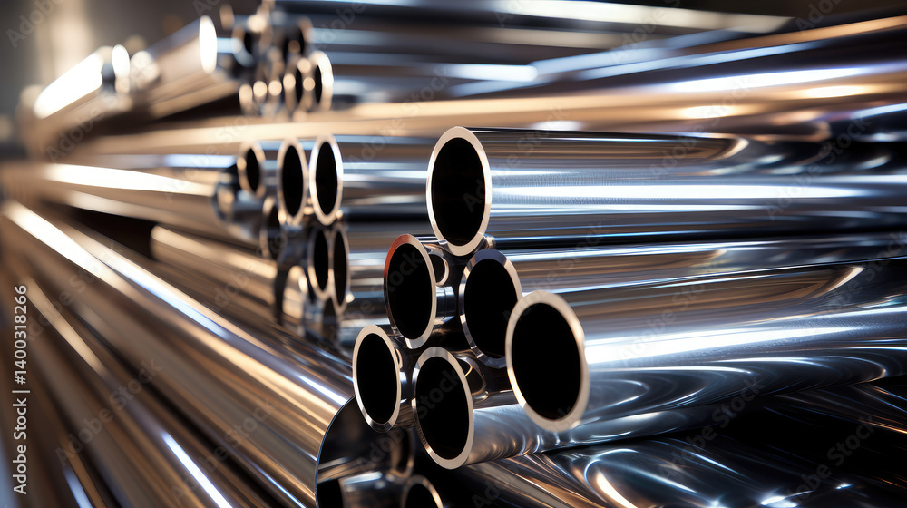 Gleaming Steel Pipes
