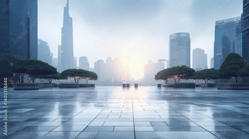 Urban Serenity at Dusk