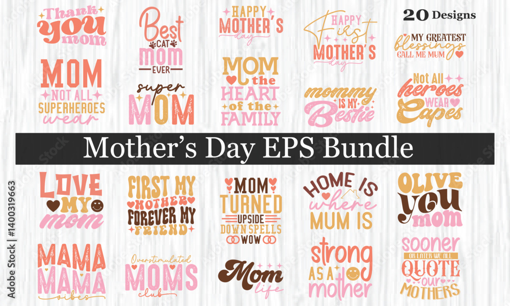 Mother's EPS Bundle, Mother's Day Design Mother's EPS Bundle, Mother's Day Design