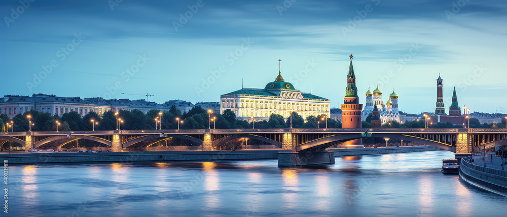 Enchanting Twilight Over the Kremlin