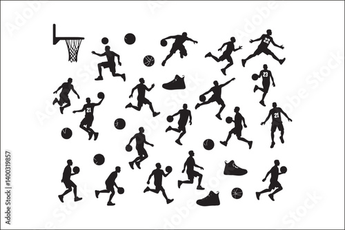 Basketball Silhouette Vector | Player SVG | Slam Dunk Clipart PNG

Basketball Player SVG | Dribble & Dunk Silhouette | Sports Vector Art

Basketball Action Silhouette | Jump Shot SVG Cut File | Sports