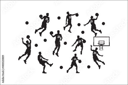 Basketball Silhouette Vector | Player SVG | Slam Dunk Clipart PNG

Basketball Player SVG | Dribble & Dunk Silhouette | Sports Vector Art

Basketball Action Silhouette | Jump Shot SVG Cut File | Sports