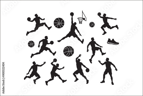 Basketball Silhouette Vector | Player SVG | Slam Dunk Clipart PNG

Basketball Player SVG | Dribble & Dunk Silhouette | Sports Vector Art

Basketball Action Silhouette | Jump Shot SVG Cut File | Sports