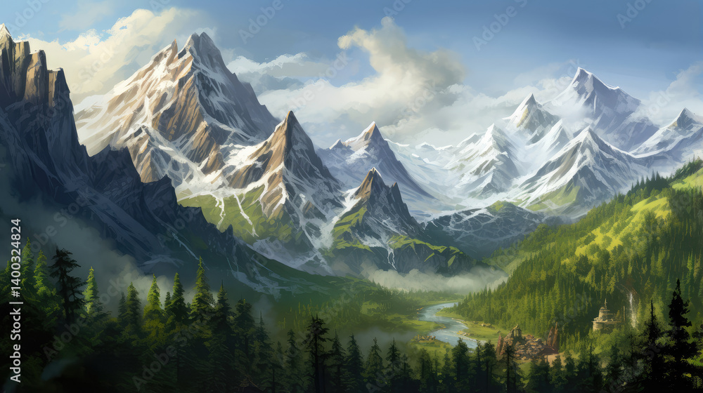 Majestic Mountain Serenity