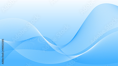 水色のウェーブの背景	

