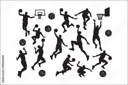 Basketball Silhouette Vector | Player SVG | Slam Dunk Clipart PNG

Basketball Player SVG | Dribble & Dunk Silhouette | Sports Vector Art

Basketball Action Silhouette | Jump Shot SVG Cut File | Sports