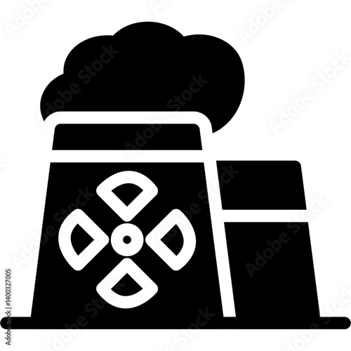 Nuclear Energy Glyph Icon