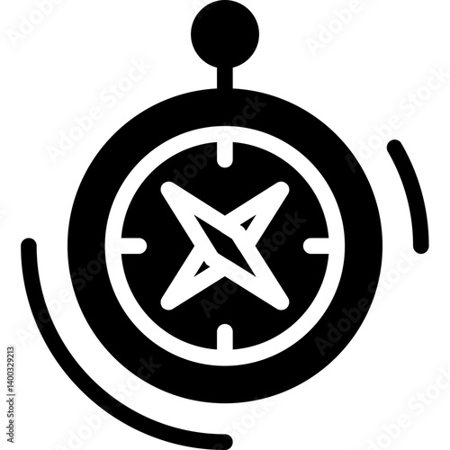 Free Download Compass Glyph Icon - GFXLoad
