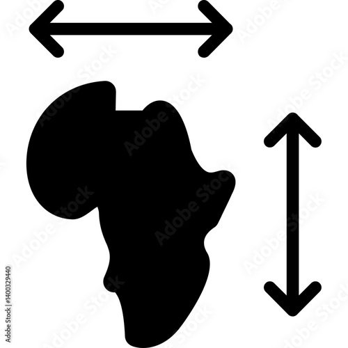 Map Scale Glyph Icon