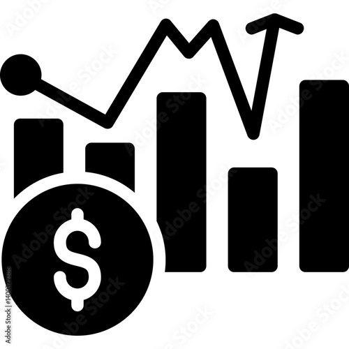 Inflation Analysis Glyph Icon