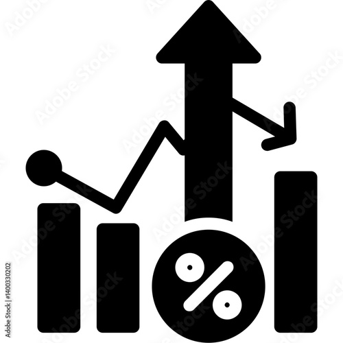 Inflation Monitoring Glyph Icon