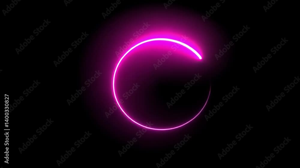 Abstract Pink Neon Circle Loading Animation Abstract Pink Neon Circle Loading Animation