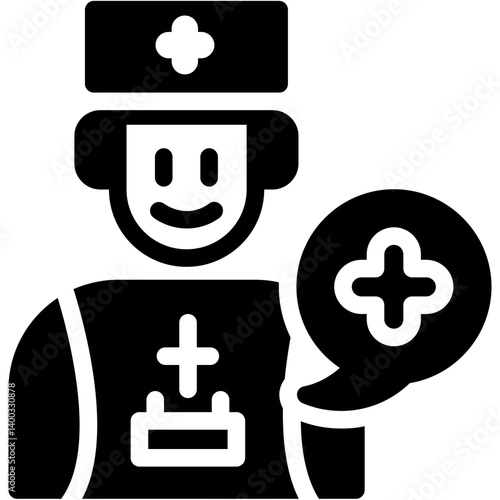 Paramedic Glyph Icon