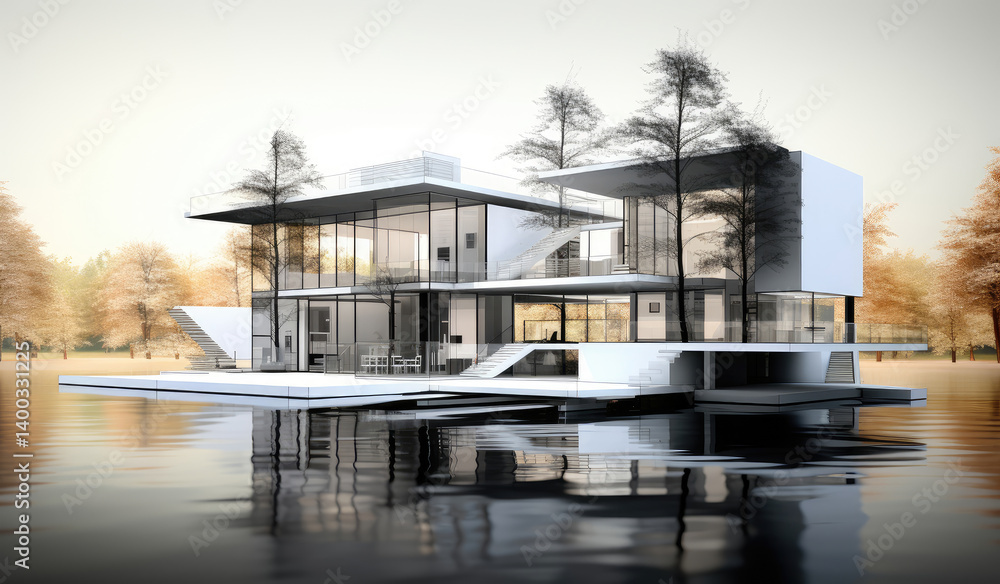 Serene Modern Architecture by the Water