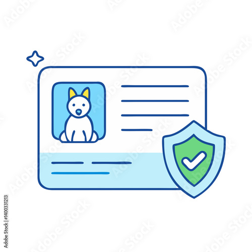 pet insurance card icon, pet insurance card vector illustration-simple illustration of pet insurance card, perfect for pet insurance card logos and icons