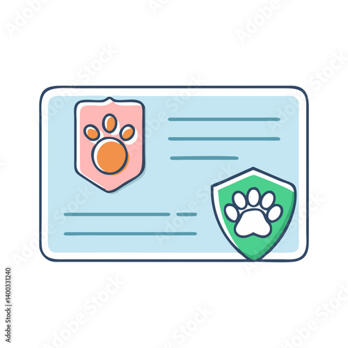 pet insurance card icon, pet insurance card vector illustration-simple illustration of pet insurance card, perfect for pet insurance card logos and icons