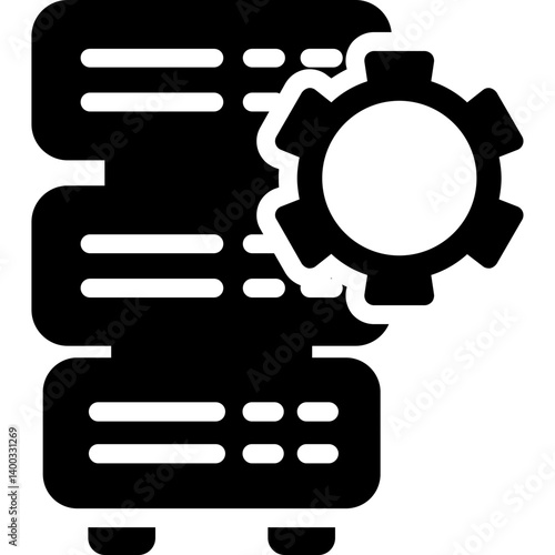 Dedicated Server Glyph Icon