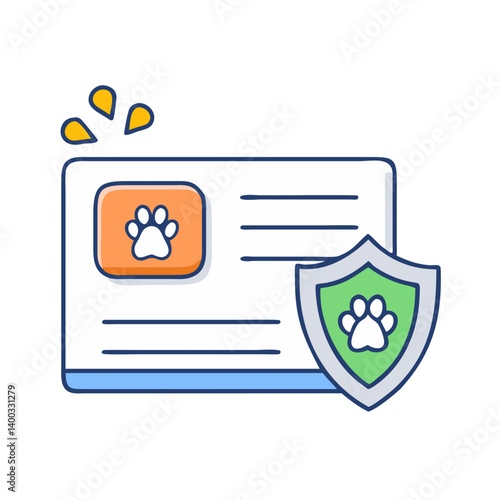 pet insurance card icon, pet insurance card vector illustration-simple illustration of pet insurance card, perfect for pet insurance card logos and icons