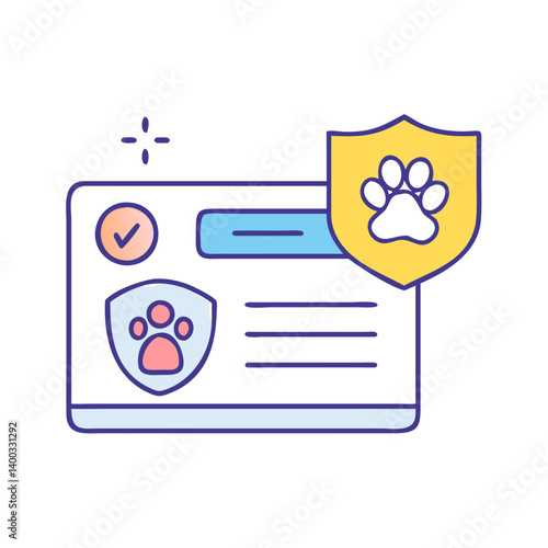 pet insurance card icon, pet insurance card vector illustration-simple illustration of pet insurance card, perfect for pet insurance card logos and icons