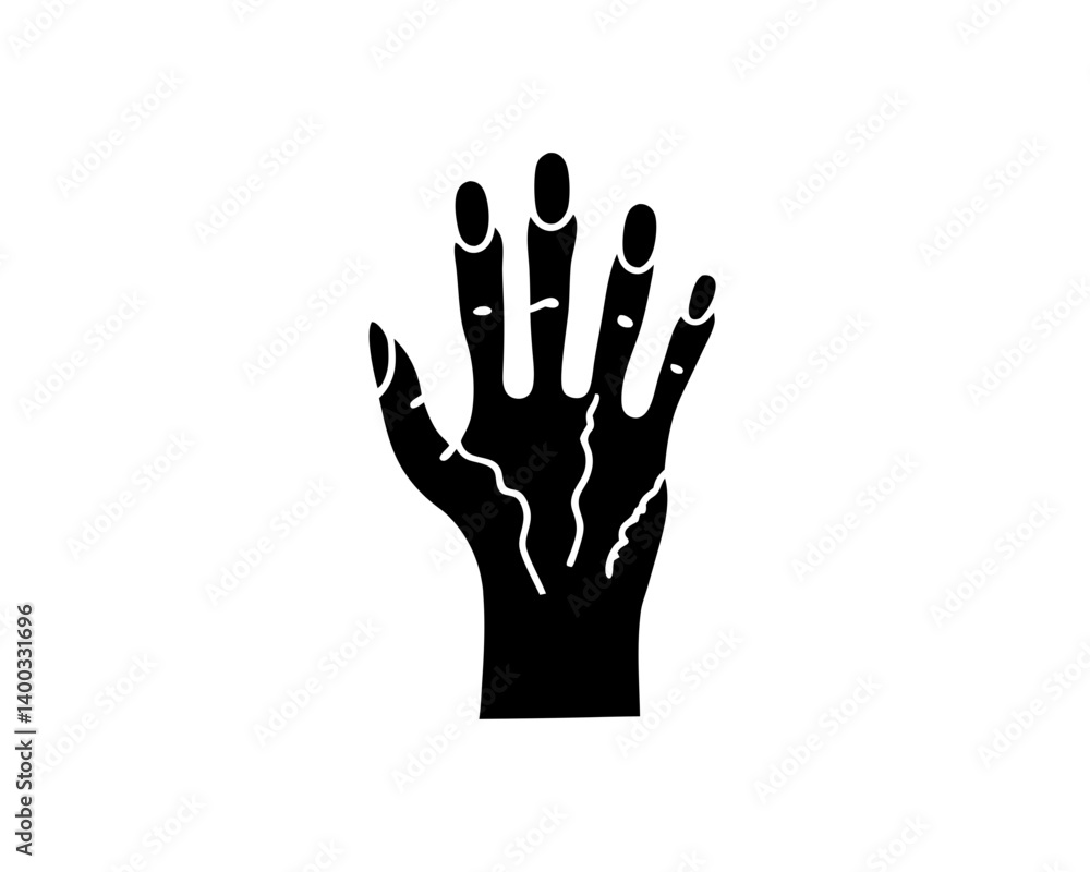 creative details Zombie Hand Icon Vector Illustration creative details Zombie Hand Icon Vector Illustration