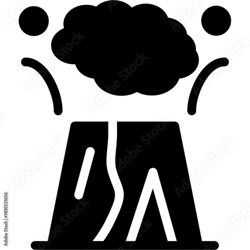 Prehistoric Volcano Glyph Icon