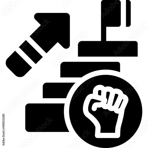 Motivation Success Glyph Icon