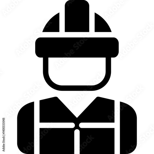 Industrial Worker Glyph Icon