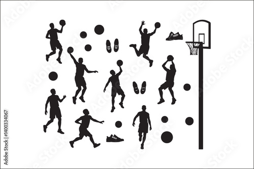 Basketball Silhouette Vector | Player SVG | Slam Dunk Clipart PNG

Basketball Player SVG | Dribble & Dunk Silhouette | Sports Vector Art

Basketball Action Silhouette | Jump Shot SVG Cut File | Sports