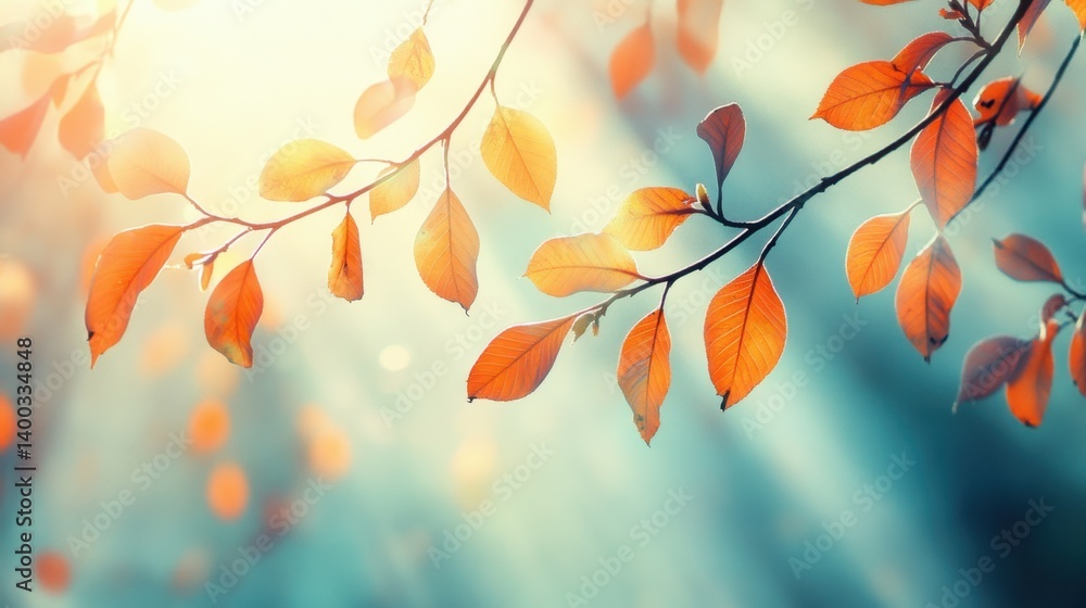 Radiant Autumn Leaves in Sunlight Captivating Forest Scene with Warm Hues and Serene Atmosphere Tranquil Nature Beauty Brightness Branch Radiant Autumn Leaves in Sunlight Captivating Forest Scene with Warm Hues and Serene Atmosphere Tranquil Nature Beauty Brightness Branch