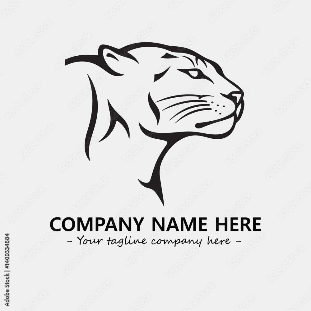 Phanter illustration black and white for logo company vector image
Phanter illustration black and white for logo company vector image