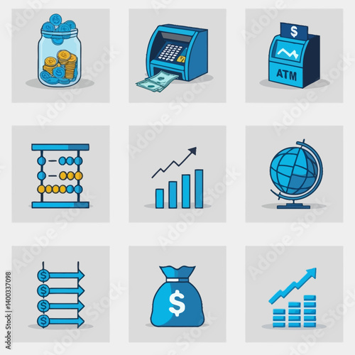 Finance and Business Icon Set