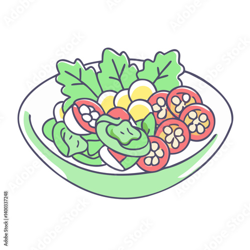 prepped salad icon, prepped salad vector illustration-simple illustration of prepped salad, perfect for prepped salad logos and icons