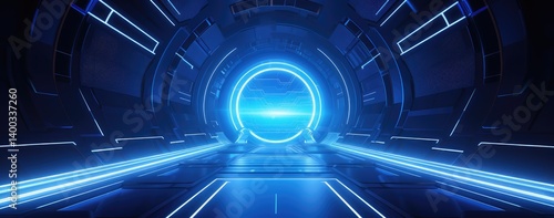 Obraz na płótnie Neon Gateway w salonie