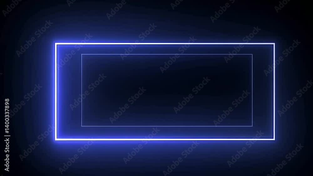 Abstract Neon Blue Rectangle Frame Background Design Abstract Neon Blue Rectangle Frame Background Design