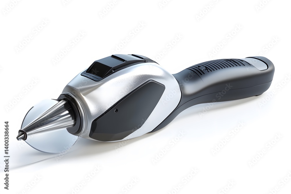 Minimalist Power Tool High-Performance Angle Grinder on Display Minimalist Power Tool High-Performance Angle Grinder on Display