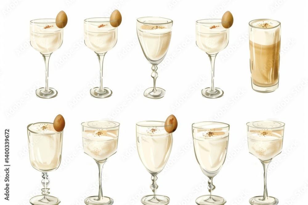 National Egg Nog Day Illustration National Egg Nog Day Illustration