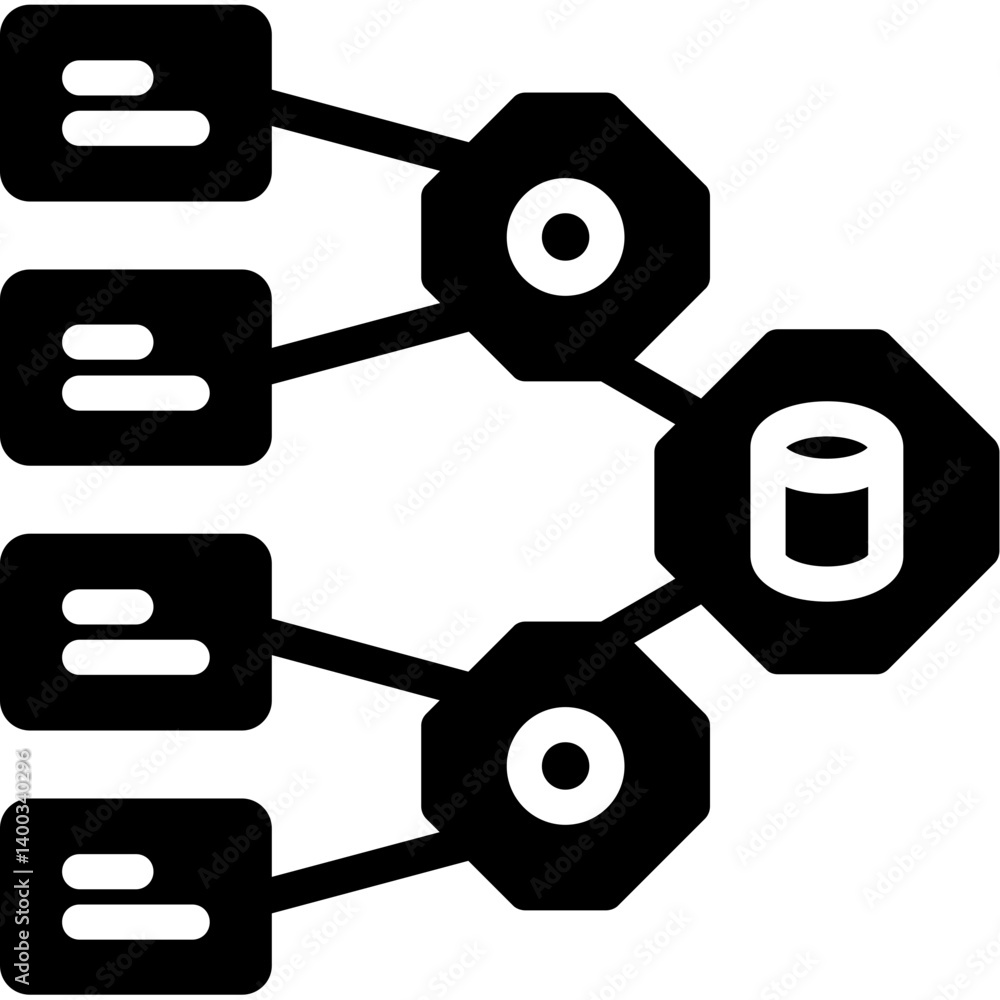 Software Architecture Glyph Icon Software Architecture Glyph Icon
