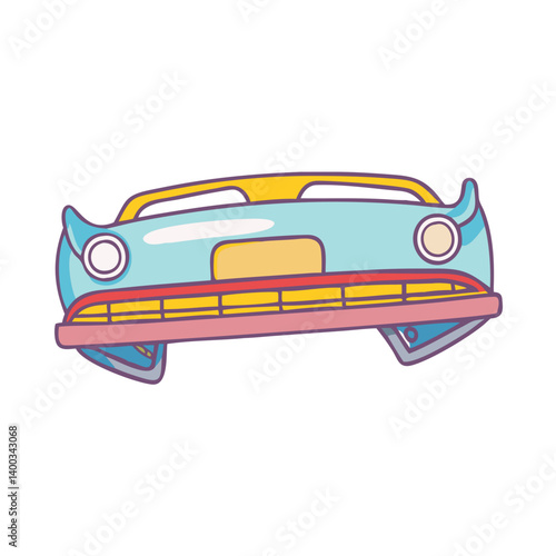 retro bumper icon, retro bumper vector illustration-simple illustration of retro bumper, perfect for retro bumper logos and icons