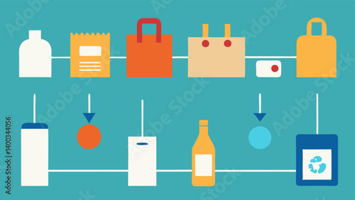 Infographic of Plastic Breakdown A simple infographic showing the timeline of how long different plastic products take to break down with visuals of bags bottles and wrappers.