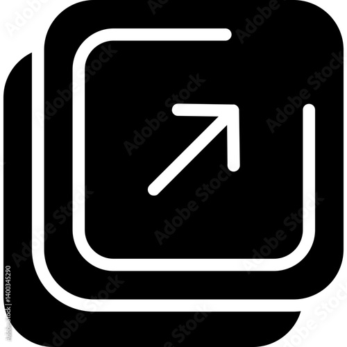 Text Hyperlink Glyph Icon
