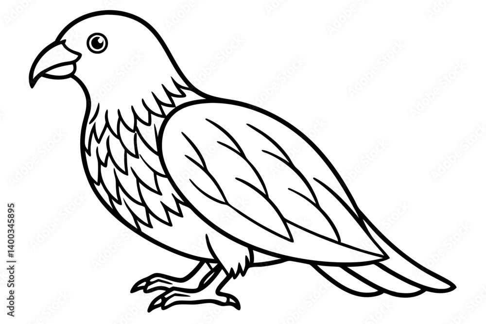 Fototapeta premium Graceful Kestrel Drawing