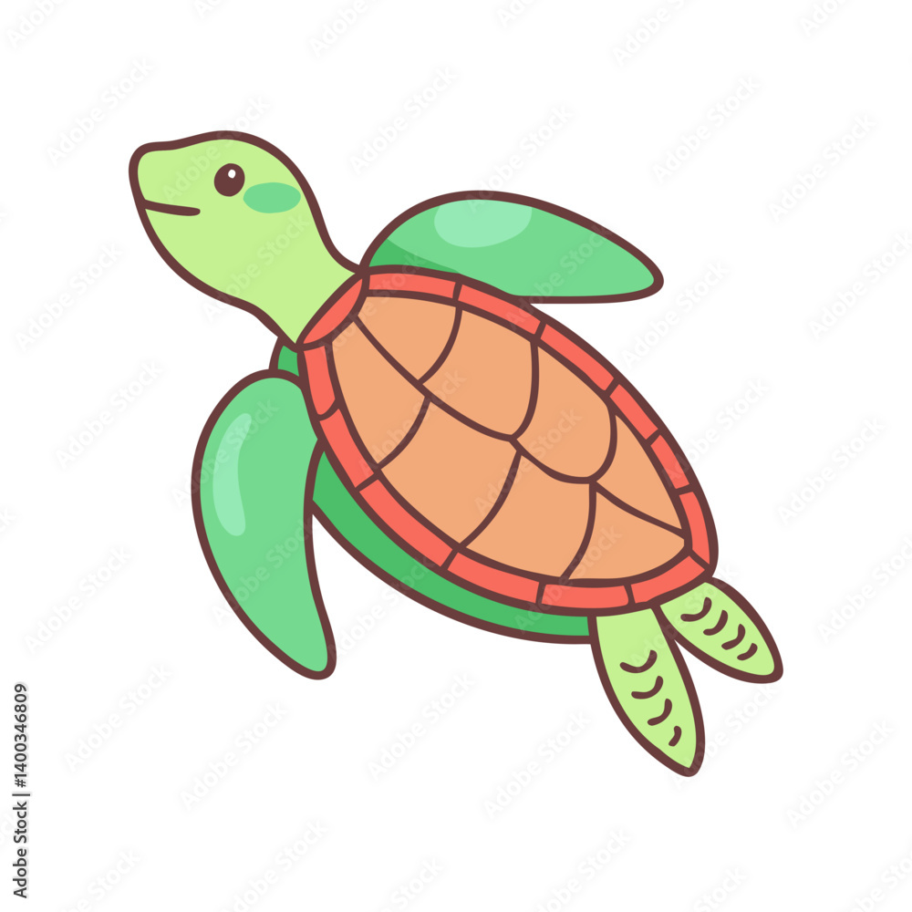 Obraz premium sea turtle icon, sea turtle vector illustration-simple illustration of sea turtle, perfect for sea turtle logos and icons