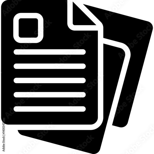 Document Page Glyph Icon
