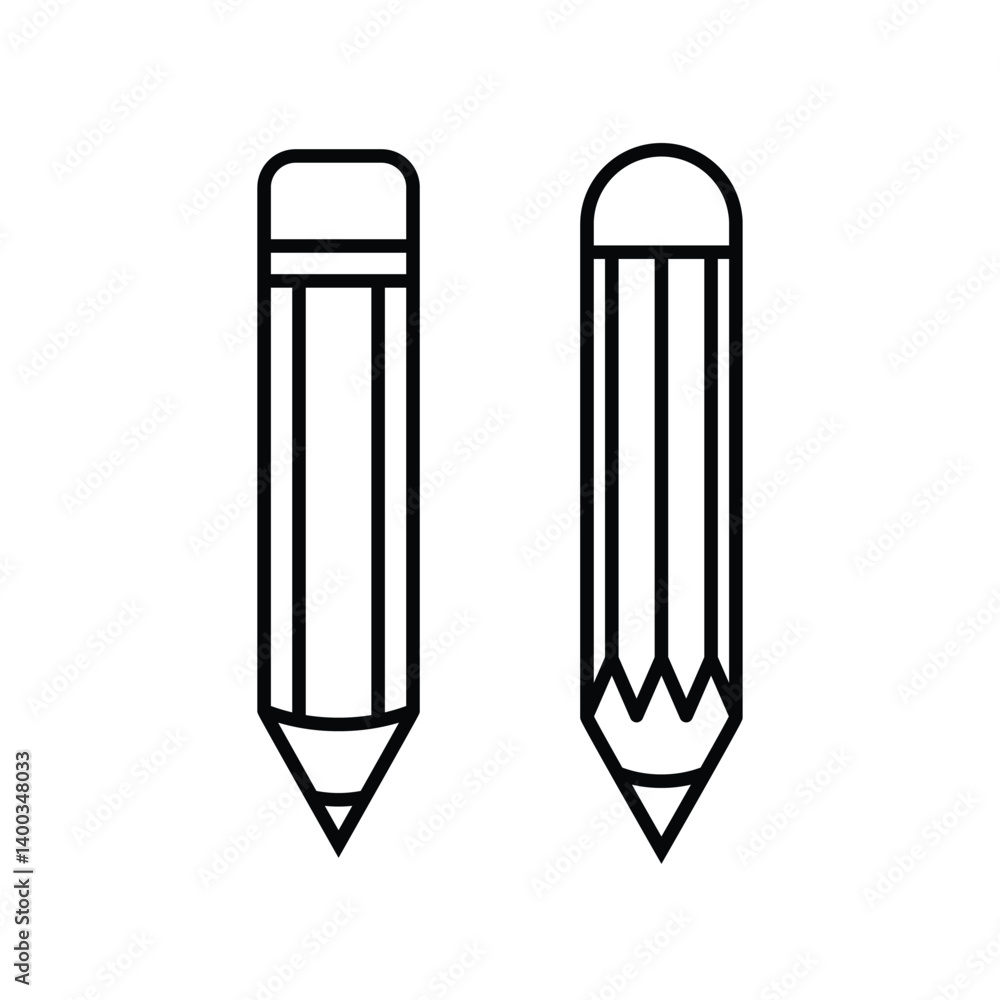 pencil, icon, flat, design, vector, illustrations, education, style, trendy, collections pencil, icon, flat, design, vector, illustrations, education, style, trendy, collections