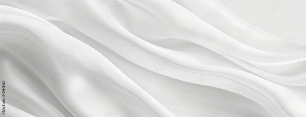 Obraz premium Ethereal White Fabric Flow