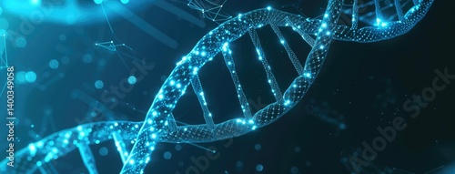 Obraz na płótnie Illuminated DNA Helix w salonie